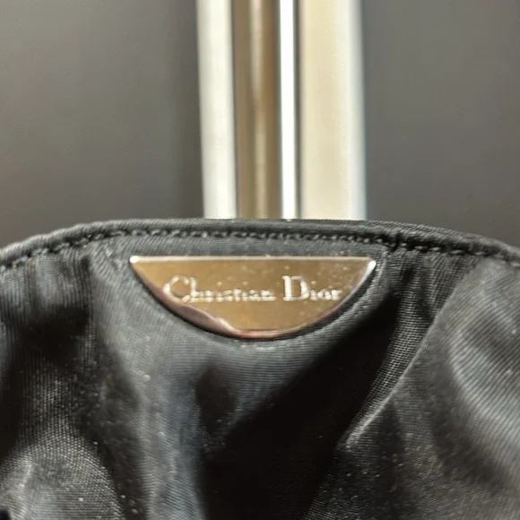 SOLD - Dior Maris Pearl Handle Vintage Nylon Bag,Black11x9,EUC,Callout on bottom - Picture 3 of 14